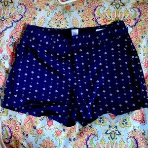 Cute navy blue patterned shorts